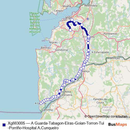 Xg883005 bus Line Map