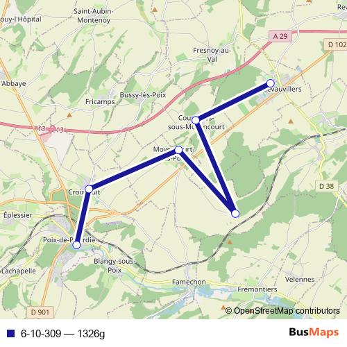 6-10-309 bus Line Map