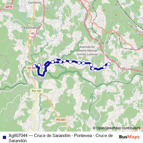 Xg807044 bus Line Map
