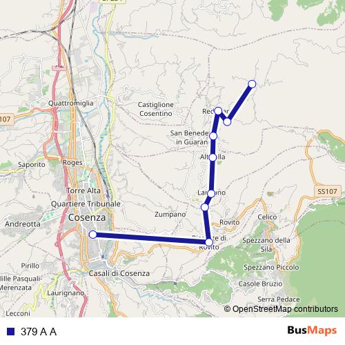 379 A A bus Line Map