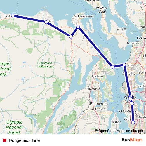 Dungeness Line bus Line Map