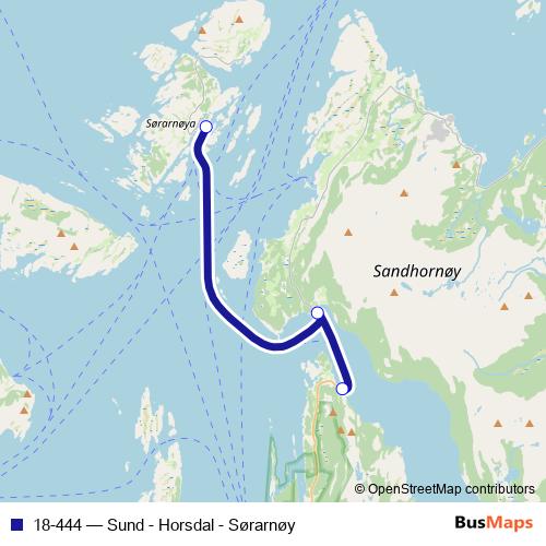 18-444 ferry Line Map