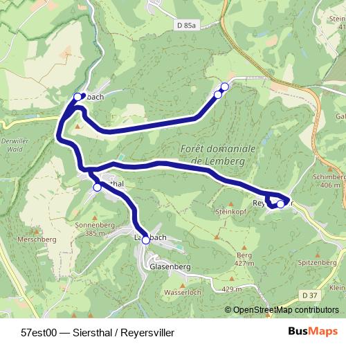 57est00 bus Line Map