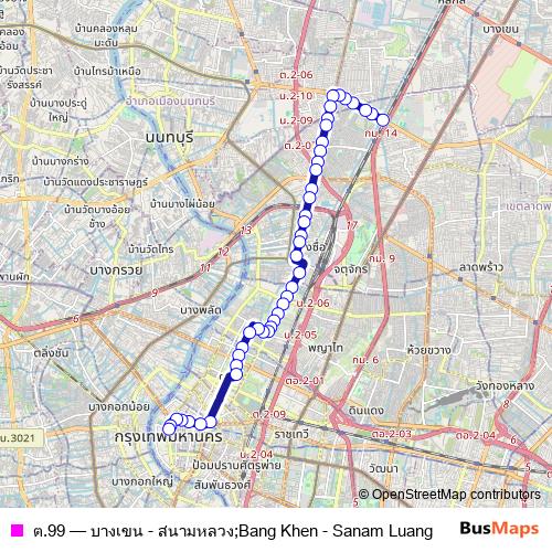 ต.99 bus Line Map