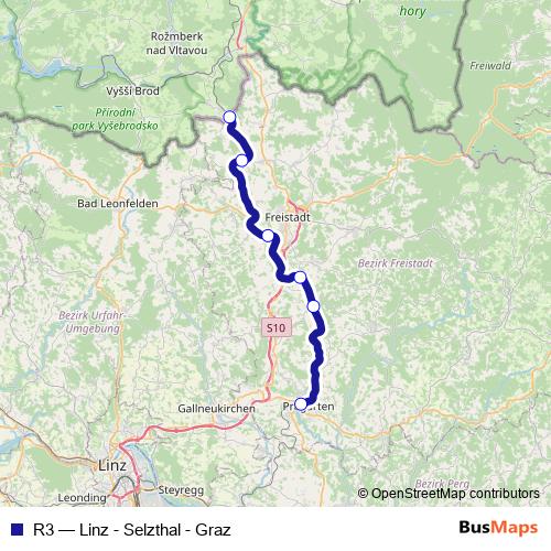 R3 rail Line Map