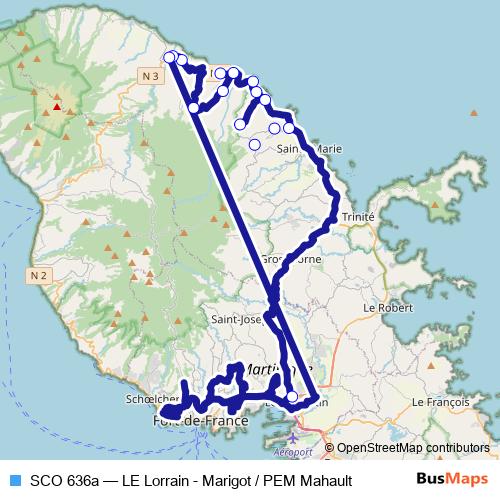 SCO 636a bus Line Map