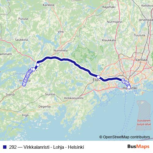 292 bus Line Map