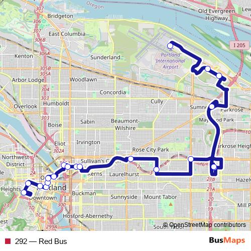 292 bus Line Map