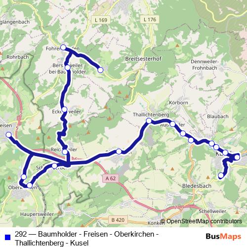292 bus Line Map
