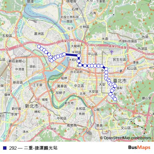 292 bus Line Map