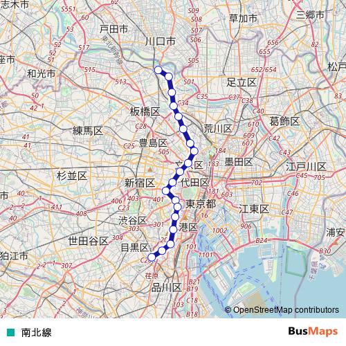 南北線 metro Line Map