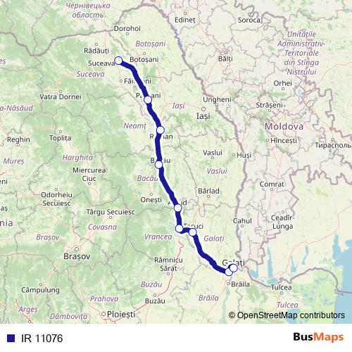 IR 11076 rail Line Map