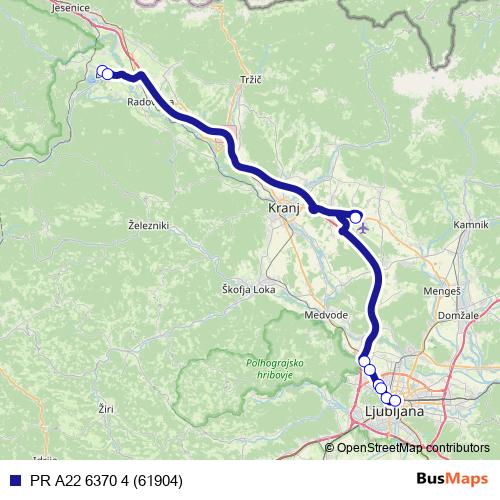 PR A22 6370 4 (61904) bus Line Map