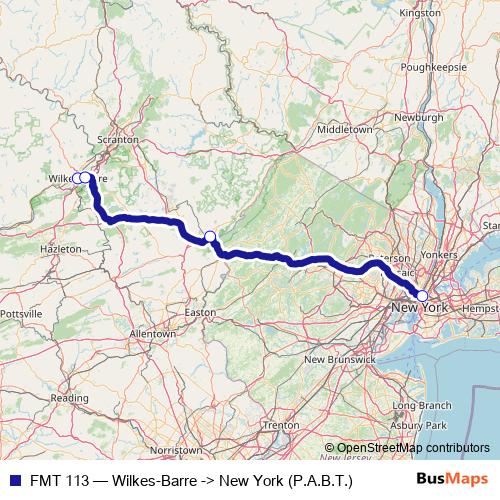 FMT 113 bus Line Map