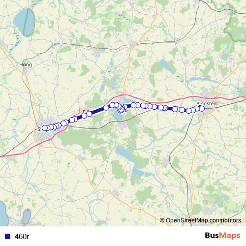 460r bus Line Map