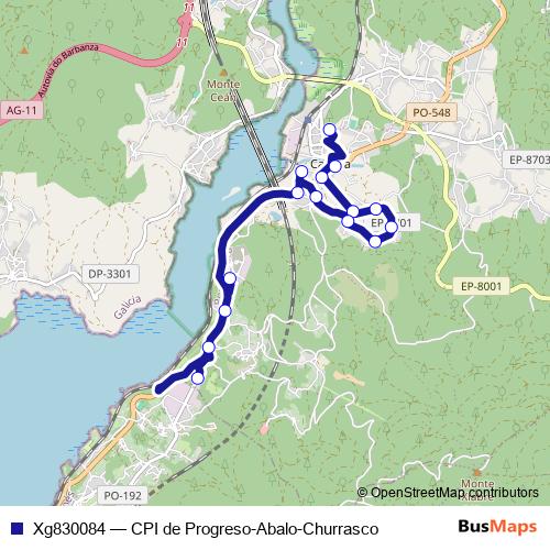 Xg830084 bus Line Map
