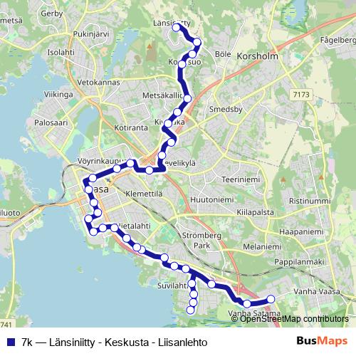 7k bus Line Map