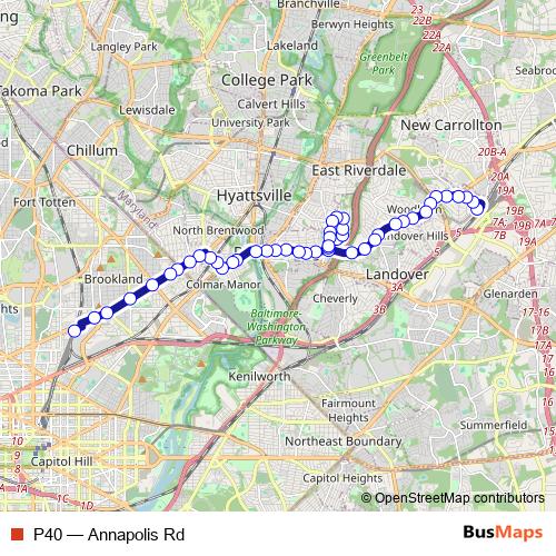 P40 bus Line Map