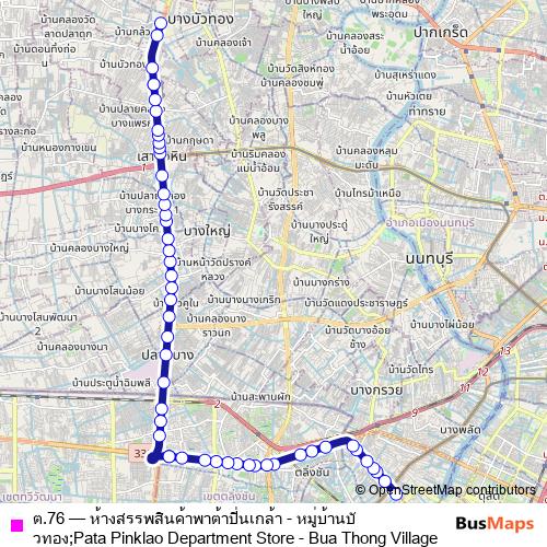 ต.76 bus Line Map