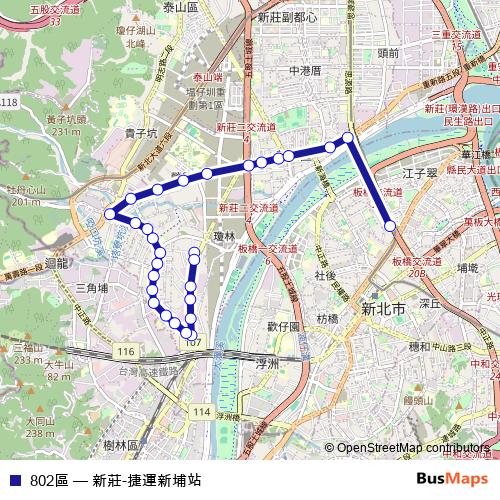 802區 bus Line Map