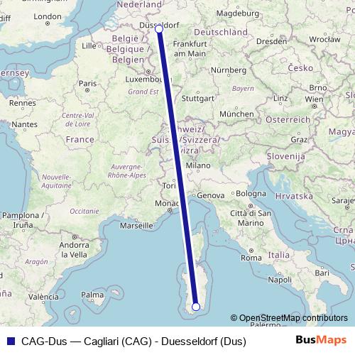 CAG-Dus air Line Map