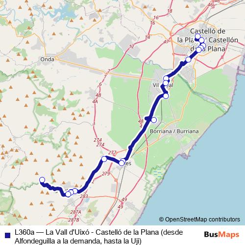 L360a bus Line Map