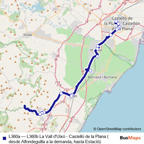 L360a bus Line Map