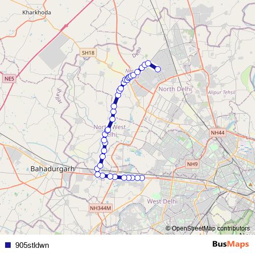 905stldwn bus Line Map