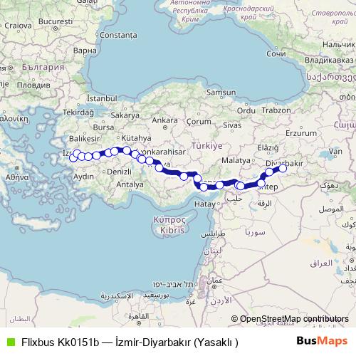 Flixbus Kk0151b bus Line Map