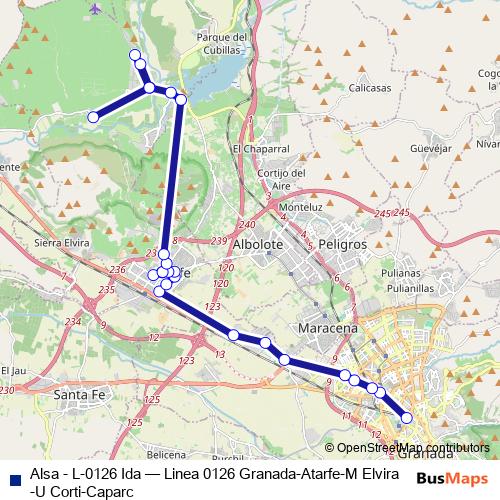 Alsa - L-0126 Ida bus Line Map