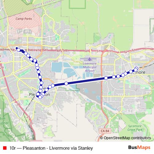 10r bus Line Map