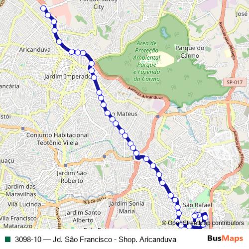 3098-10 bus Line Map