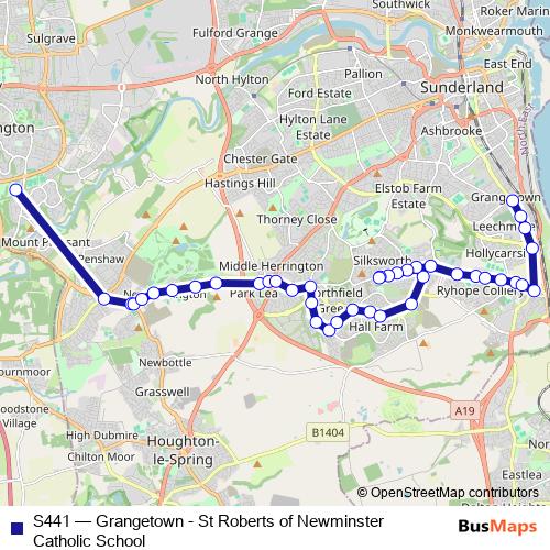 S441 bus Line Map