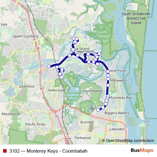 3102 bus Line Map