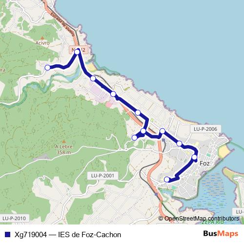 Xg719004 bus Line Map