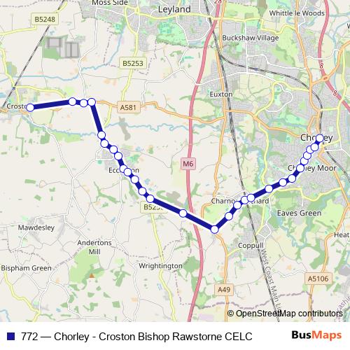 772 bus Line Map