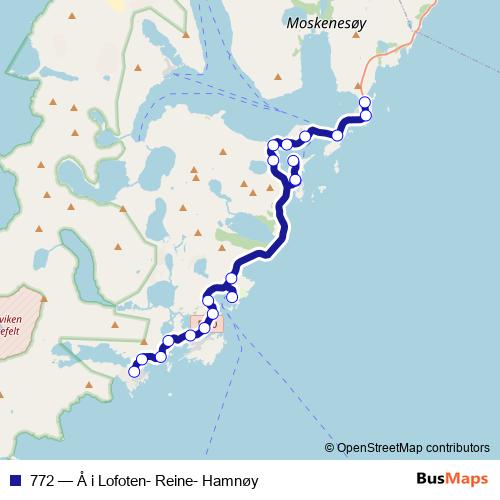772 bus Line Map