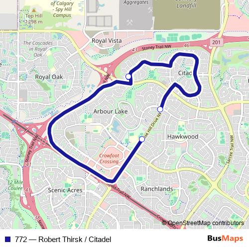 772 bus Line Map