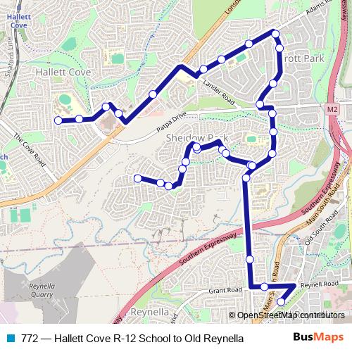 772 bus Line Map