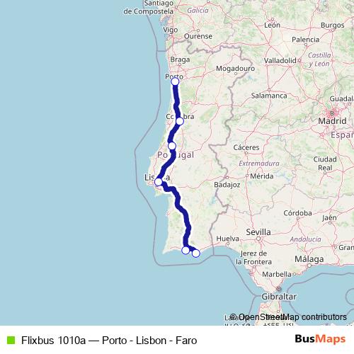 Flixbus 1010a bus Line Map