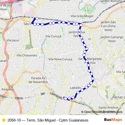 2058-10 bus Line Map