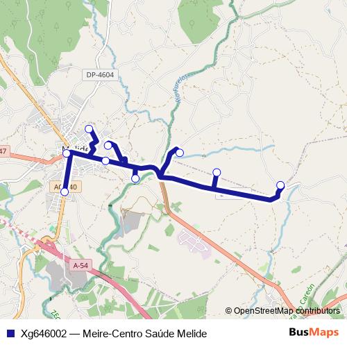 Xg646002 bus Line Map