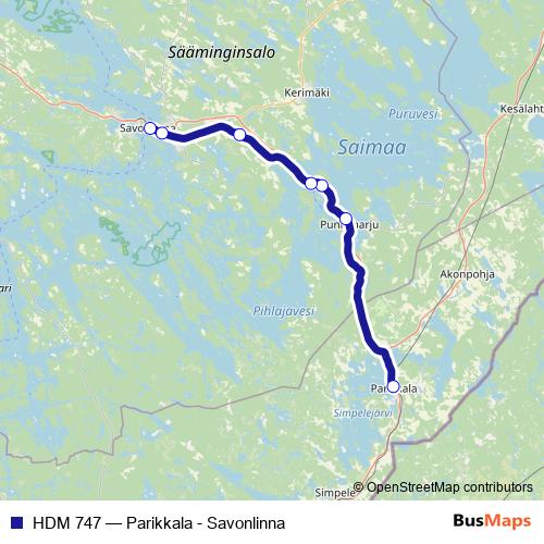 HDM 747 rail Line Map