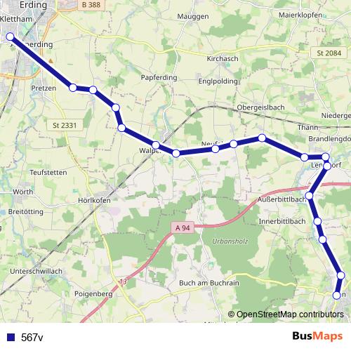 567v bus Line Map