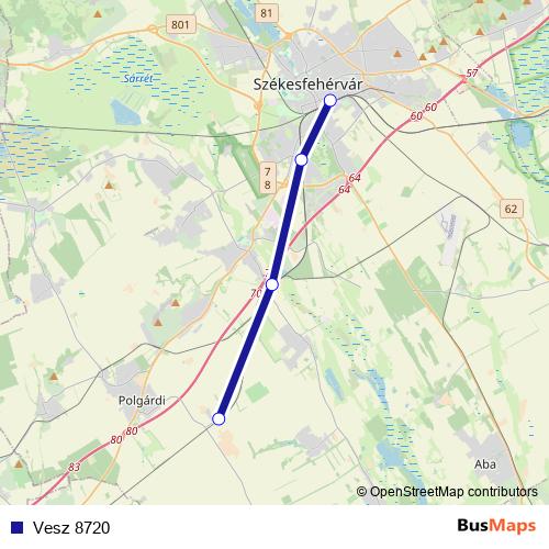 Vesz 8720 rail Line Map