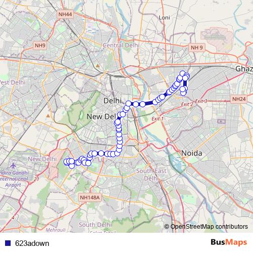 623adown bus Line Map