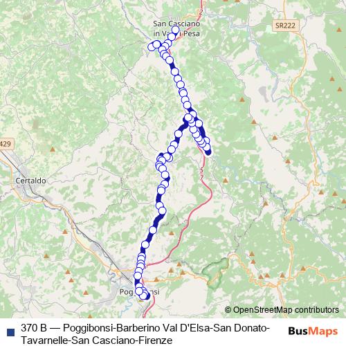 370 B bus Line Map