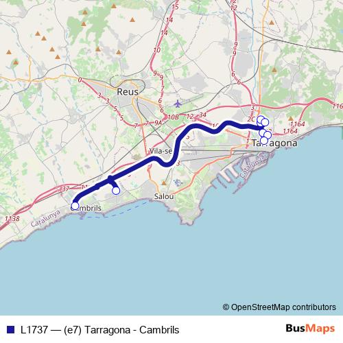 L1737 bus Line Map