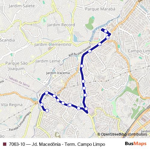 7063-10 bus Line Map