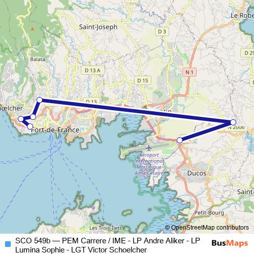 SCO 549b bus Line Map